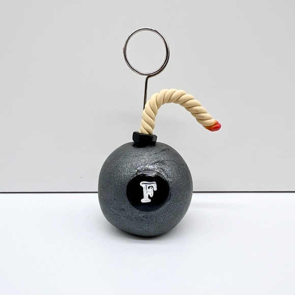 Handmade F-Bomb Paperweight & Photo Holder – Funny Polymer Clay Desk Gift - Picture 8 of 16